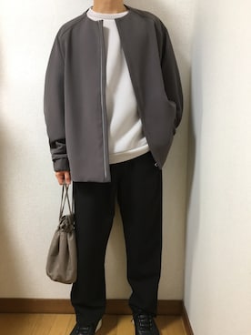 「KANGOL（カンゴール）のアイテム（パンツ）」を使った、yuさん（メンズ・163cm）の冬コーディネート
