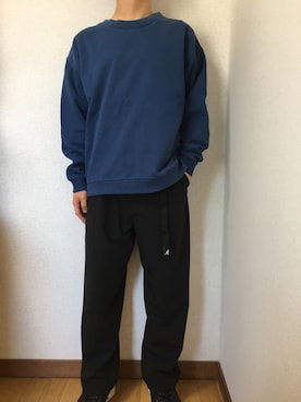 「KANGOL（カンゴール）のアイテム（パンツ）」を使った、yuさん（メンズ・163cm）の冬コーディネート
