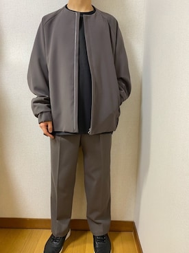 「大学生コーデ」｜「アイテム（ノーカラージャケット）」を使った、yuさん（メンズ・163cm）の春コーディネート
