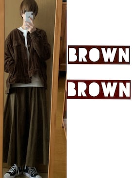 「niko and...（ニコアンド）のアイテム（ノーカラージャケット）」を使った、enu_blackさん（レディース・161cm）の冬コーディネート