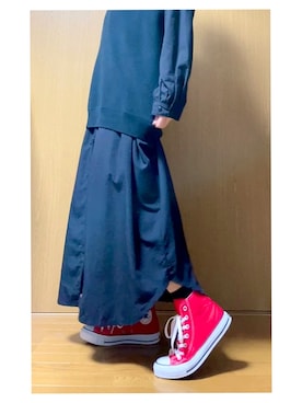 「osharewalker（オシャレウォーカー）のアイテム（シャツワンピース）」を使った、enu_blackさん（レディース・161cm）の冬コーディネート