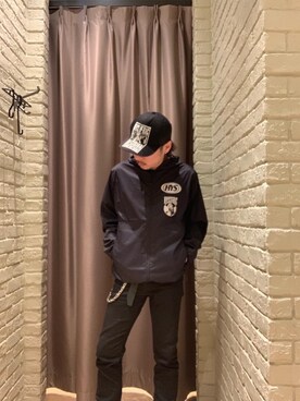 「HYSTERIC GLAMOUR（ヒステリックグラマー）のアイテム（ナイロンジャケット）」を使った、Seiyaさん（メンズ・170cm）の春コーディネート