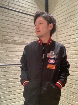 「HYSTERIC GLAMOUR（ヒステリックグラマー）のアイテム（ナイロンジャケット）」を使った、Seiyaさん（メンズ・170cm）の春コーディネート