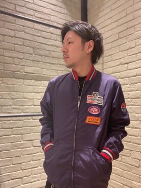 「HYSTERIC GLAMOUR（ヒステリックグラマー）のアイテム（ナイロンジャケット）」を使った、Seiyaさん（メンズ・170cm）の春コーディネート
