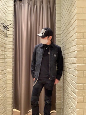 「ロックコーデ」｜「アイテム（キャップ）」を使った、Seiyaさん（メンズ・171cm）の冬コーディネート