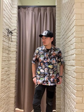 「ロックコーデ」｜「アイテム（キャップ）」を使った、Seiyaさん（メンズ・171cm）の春コーディネート