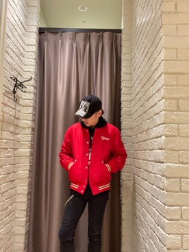 「HYSTERIC GLAMOUR（ヒステリックグラマー）のアイテム（スタジャン）」を使った、Seiyaさん（メンズ・171cm）の秋コーディネート