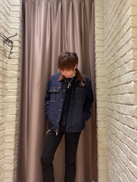 「らふこーで」｜「アイテム（デニムジャケット）」を使った、Seiyaさん（メンズ・171cm）の冬コーディネート
