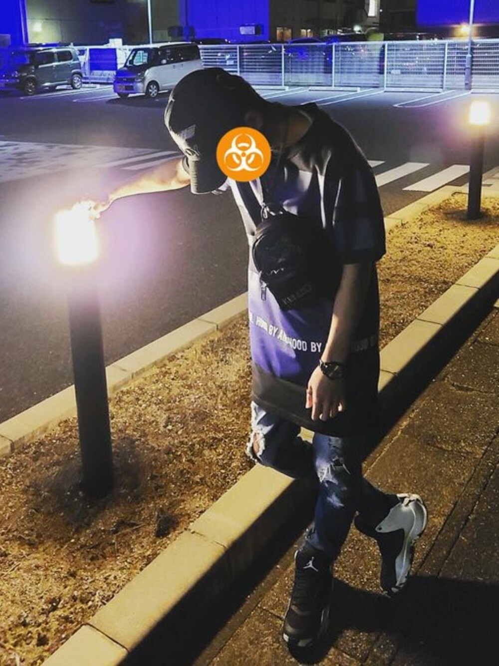 「NIKE、KENZO、BOY LONDON、Chrome Hearts、HOOD BY AIR、xfrm、JUSTIN DAVIS、TAG HEUER」｜「KENZOのKENZOのショルダーバッグ（ショルダーバッグ、ブラック系）」を使った、卍さん（メンズ・163cm）の秋コーディネートの1枚目の写真