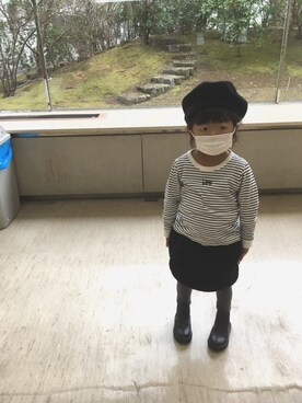 「Lee（リー）のアイテム（Tシャツ/カットソー）」を使った、ぴばこさん（キッズ・100cm）の冬コーディネート