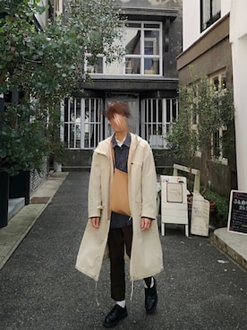 「Dr. Martens（ドクターマーチン）の［UNISEX/ユニセックス］Dr.Martens ドクターマーチン 3EYE GIBSON 1461 MONO 3ホール ギブソン シューズ（ドレスシューズ）」を使った、yusukeさん（メンズ・167cm）の春コーディネート