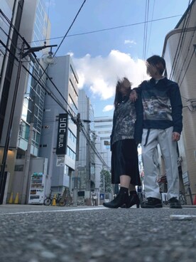 「nenupherのアイテム（シャツ/ブラウス、ブラック系）」を使った、yusukeさん（メンズ・167cm）の秋コーディネート