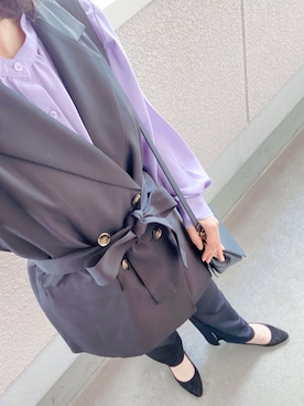 「大学生コーデ」｜「アイテム（パンプス）」を使った、nachicocoさん（レディース・165cm）の春コーディネート
