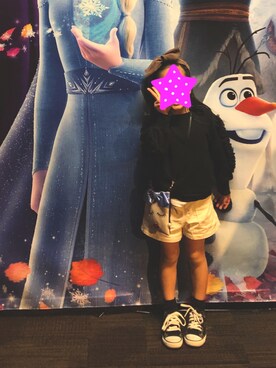 「Rora（ローラ）のアイテム（トップス）」を使った、ピローさん（キッズ・100cm）の冬コーディネート