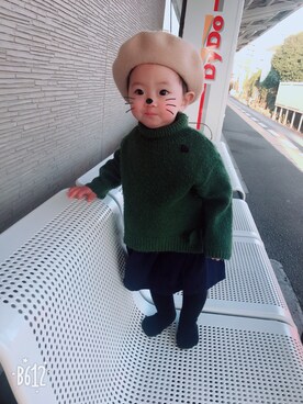 媛可さん（キッズ・70cm）の冬コーディネート