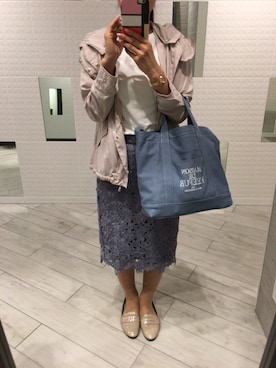 「COCO DEAL（ココディール）のアイテム（ブルゾン）」を使った、ma＊さん（レディース・158cm）の春コーディネート