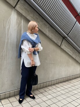 「CAPRICIEUX LE'MAGE（カプリシューレマージュ）の〈新色追加〉ラクーンウール畦チュニック（ニット/セーター）」を使った、yabu_lemageさん（レディース・162cm）の秋コーディネート
