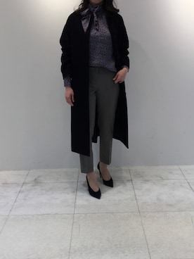 「NARACAMICIE（ナラカミーチェ）のアイテム（ジャケット/アウター、ブラック系）」を使った、nara330231さん（レディース・161cm）の秋コーディネート