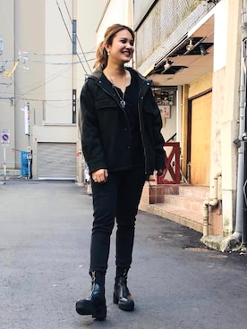 「Pコート」｜「アイテム（ブルゾン）」を使った、RUIさん（レディース・159cm）の秋コーディネート