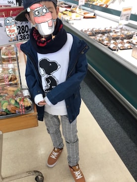 「DC SHOES（ディーシーシューズ）のアイテム」を使った、NAMIさん（キッズ・129cm）の冬コーディネート