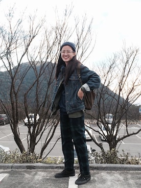 「GLASENSE（グラセンス）のアイテム」を使った、ruoci yuanさん（レディース・166cm）の冬コーディネート