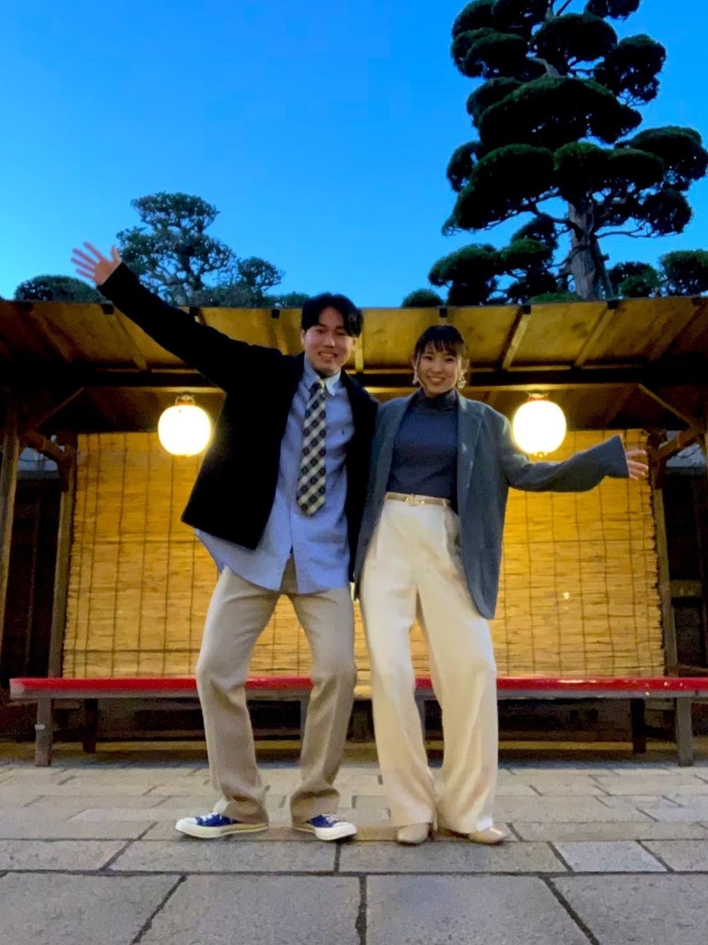 「春コーデ、大人カジュアル、シミラールック、休日コーデ、コンバース、チャックテイラー、パブリックトウキョウ、ラルフローレン、おしゃれさんと繋がりたい、フォローミー」｜「PUBLIC TOKYOのニドムコーデュロイセットアップビッグシルエットショートジャケット（テーラードジャケット、ブルー系）」を使った、りゅーGさん（メンズ・179cm）の春コーディネートの1枚目の写真