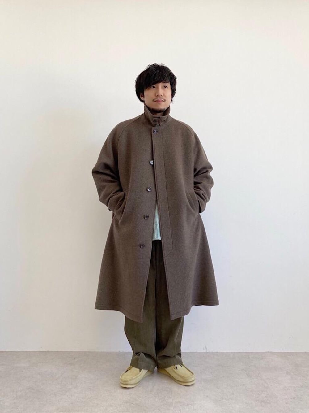 CITEN（シテン）＞ウール バルカラーコートを使った人気ファッション