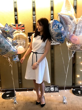 「Ted Baker（テッドベーカー）のアイテム（ワンピース/ドレス）」を使った、OHYUNTINGさん（レディース・154cm）の秋コーディネート