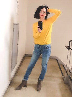 「squady（スカディー）のアイテム」を使った、wakikoさん（レディース・161cm）の冬コーディネート