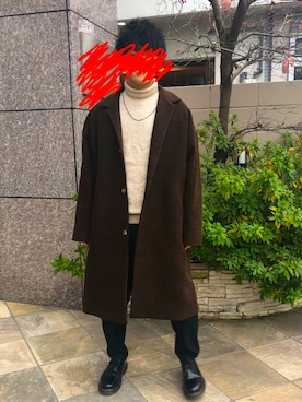 DOOPZ ルーズスリーブステンカラーコート DOOPZ ルーズスリーブバルカラーコートを使った人気ファッション