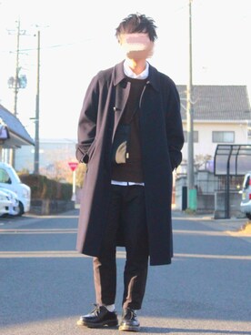 「BACK NUMBER（バックナンバー）のアイテム（ニット/セーター）」を使った、おさかなさん（メンズ・169cm）の冬コーディネート