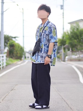 「Right-on（ライトオン）のアイテム（タンクトップ）」を使った、おさかなさん（メンズ・169cm）の夏コーディネート