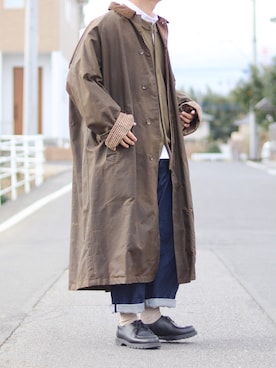 「Scye（サイ）のアイテム（パンツ）」を使った、おさかなさん（メンズ・169cm）の冬コーディネート