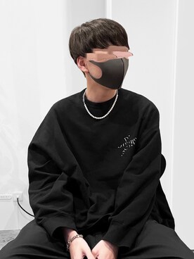 「LAD MUSICIAN（ラッドミュージシャン）のアイテム（スウェット）」を使った、あきよし∞さん（メンズ・183cm）の冬コーディネート