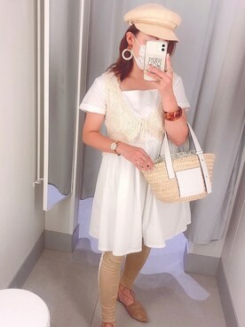「ショッピング」｜「アイテム（アクセサリー）」を使った、miiimama12さん（レディース・151cm）の夏コーディネート