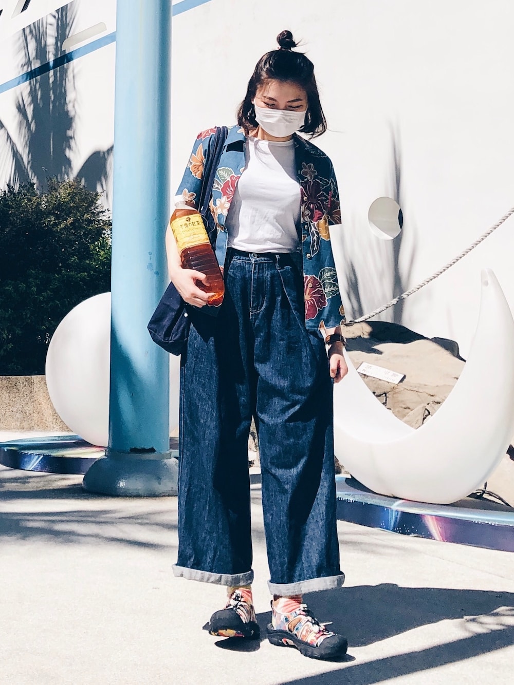 「Okinawa、hawaii、summer、keen」｜「KEENのアイテム（その他シューズ、その他）」を使った、Traztracyさん（レディース・161cm）の夏コーディネートの1枚目の写真
