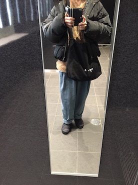 「WILD THINGS（ワイルドシングス）のアイテム（スウェット）」を使った、りえちさん（レディース・159cm）の冬コーディネート