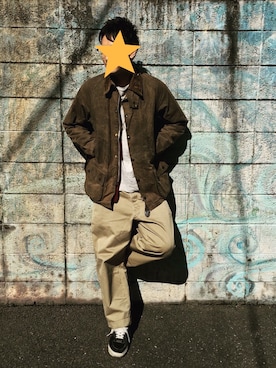 「Champion（チャンピオン）のアイテム（ニット/セーター）」を使った、AakaShanさん（メンズ・183cm）の秋コーディネート
