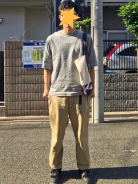 「N.HOOLYWOOD」｜「アイテム（チノパンツ）」を使った、AakaShanさん（メンズ・183cm）の夏コーディネート
