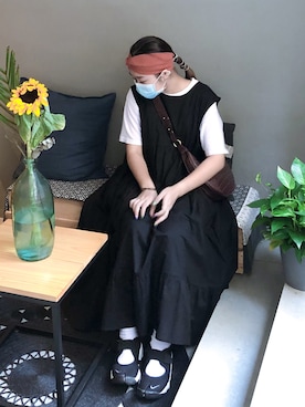 「jw peiのアイテム（ハンドバッグ、ブラウン系）」を使った、yingggggggggさん（レディース）の夏コーディネート