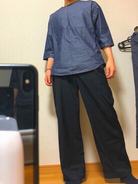 「SOYOUS（ソユーズ）のアイテム（パンツ）」を使った、おもちさん（メンズ・164cm）の春コーディネート