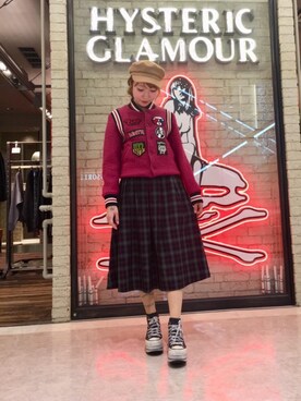 「ビッグサイズコーデ」｜「アイテム（ブルゾン）」を使った、NAGISAさん（レディース・160cm）の冬コーディネート
