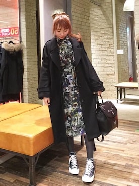 「ビッグサイズコーデ」｜NAGISAさん（レディース・160cm）の冬コーディネート