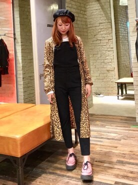 「hystericglamour」｜「アイテム（オールインワン・サロペット）」を使った、NAGISAさん（レディース・160cm）の春コーディネート