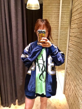 「サマーニット」｜「アイテム（ブルゾン）」を使った、NAGISAさん（レディース・160cm）の夏コーディネート