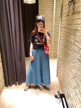 「サマーニット」｜「アイテム（雑貨/ホビー）」を使った、NAGISAさん（レディース・160cm）の夏コーディネート