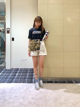 「サマーニット」｜「アイテム（食器/キッチン）」を使った、NAGISAさん（レディース・160cm）の夏コーディネート