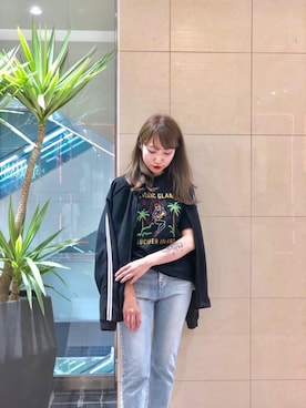 「サマーニット」｜「アイテム（ブルゾン）」を使った、NAGISAさん（レディース・160cm）の夏コーディネート