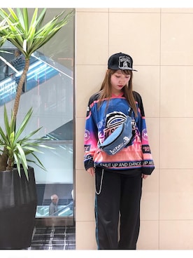 「ビックＴシャツ」｜「アイテム（財布/小物）」を使った、NAGISAさん（レディース・160cm）の夏コーディネート