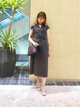 「パンクコーデ」｜「アイテム（バッグ）」を使った、NAGISAさん（レディース・160cm）の秋コーディネート